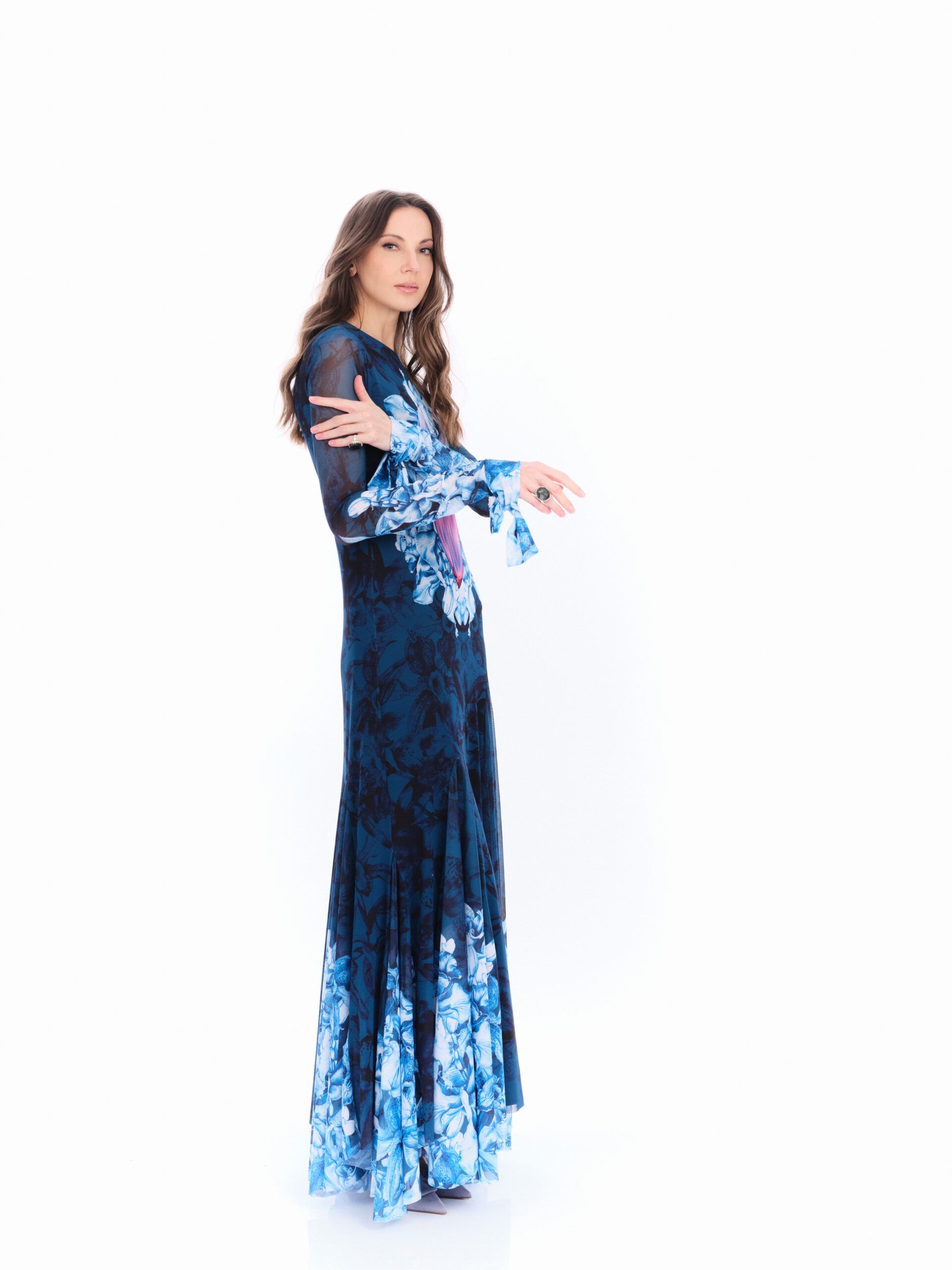VESTIDO MESH CORAZÓN DE PLÁTANO AZUL - Imagen 6