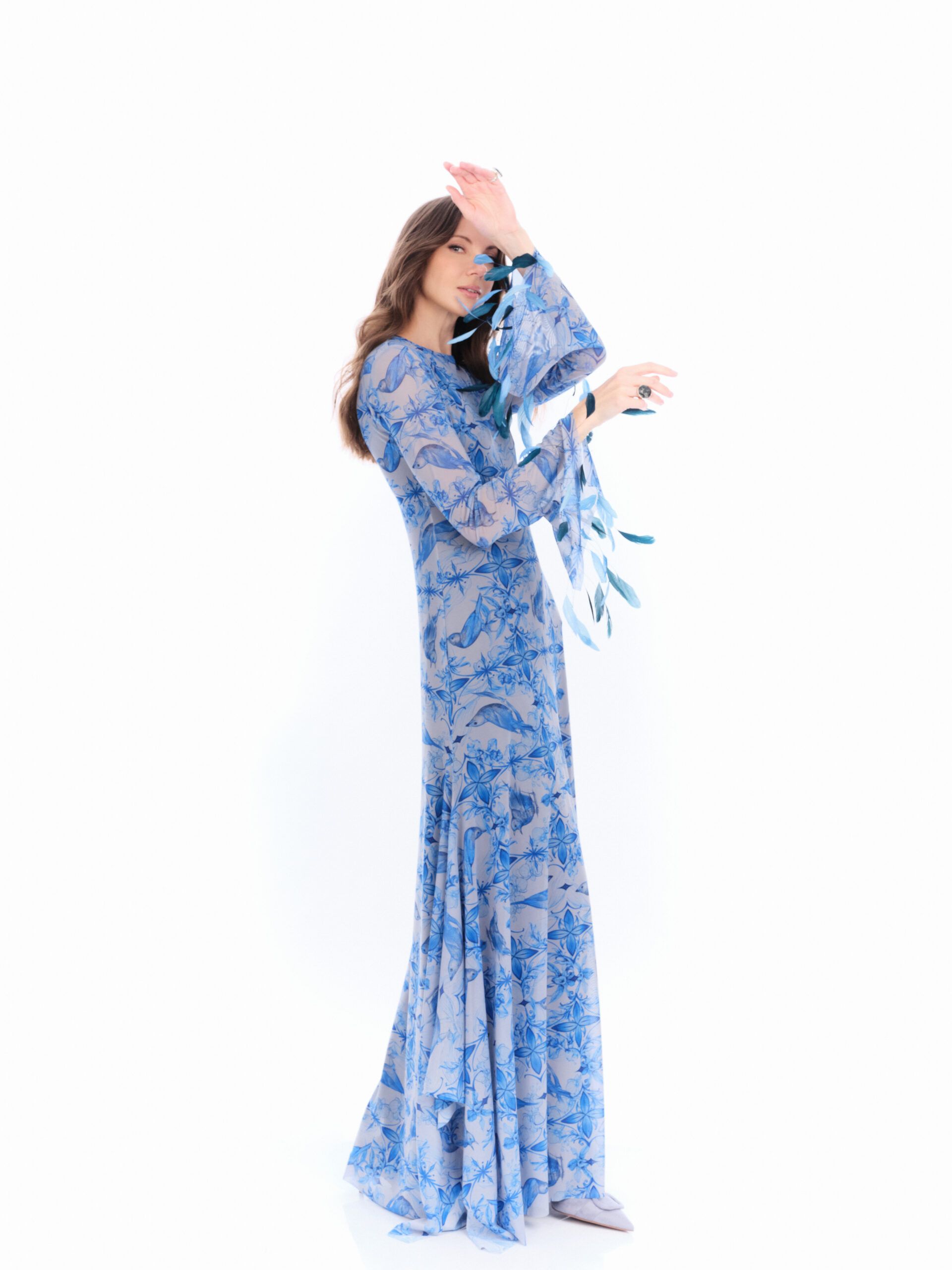 VESTIDO MESH AZULEJO GRIS - Imagen 3