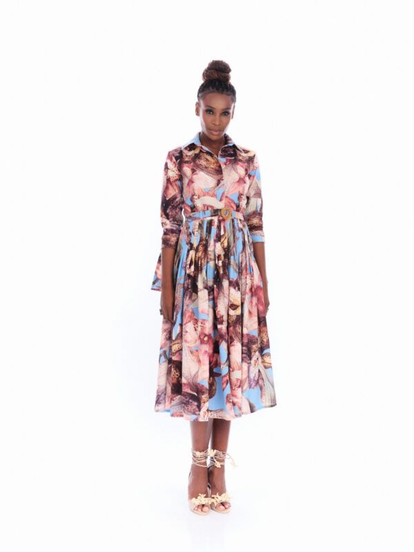 VESTIDO CAMISERO ORQUIDEA AZUL