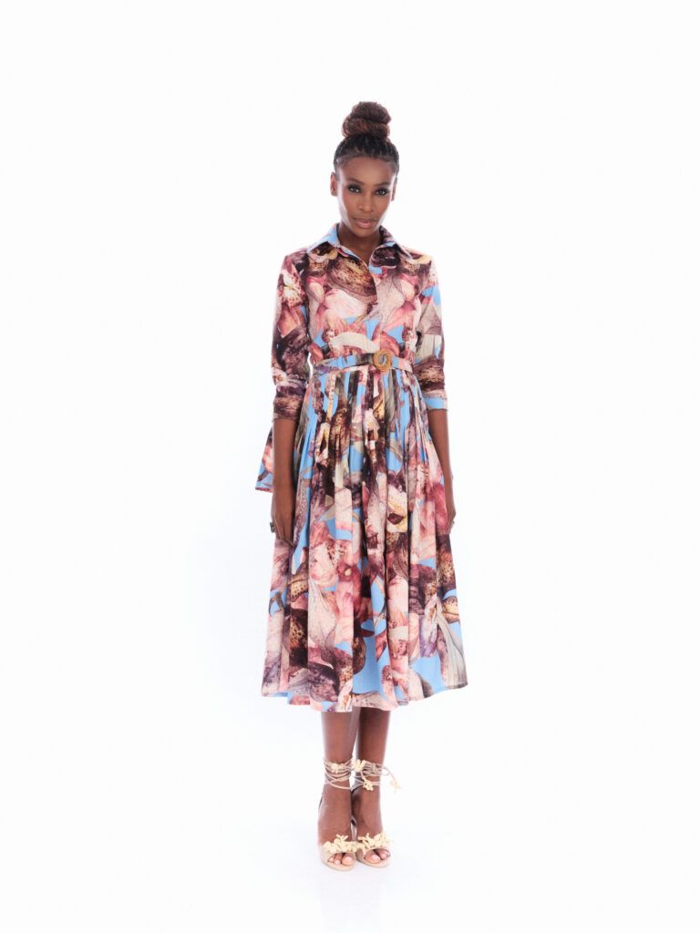 VESTIDO CAMISERO ORQUIDEA AZUL