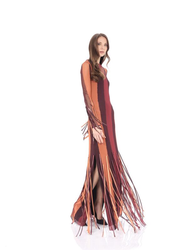 VESTIDO MESH ALTIPLANO CAFÉ