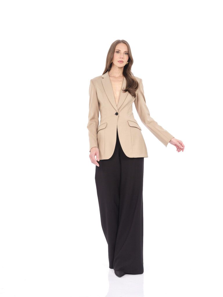 BLAZER PAÑO CAQUI
